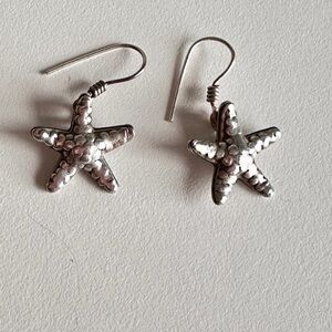 Silver Starfish Earrings